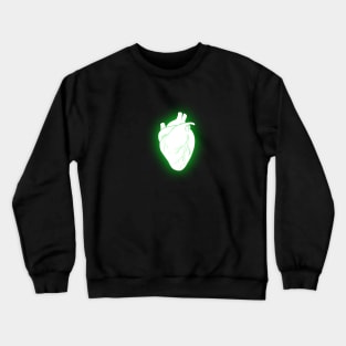 green neon heart Crewneck Sweatshirt